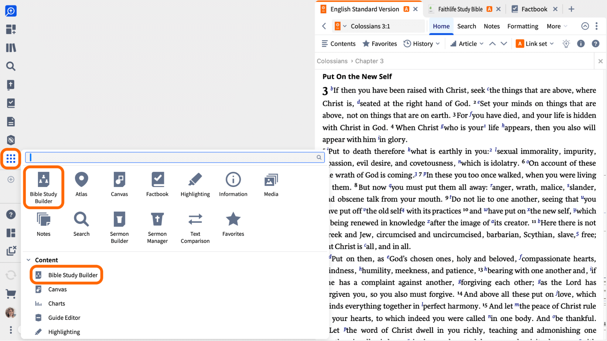 Open The Bible Study Builder