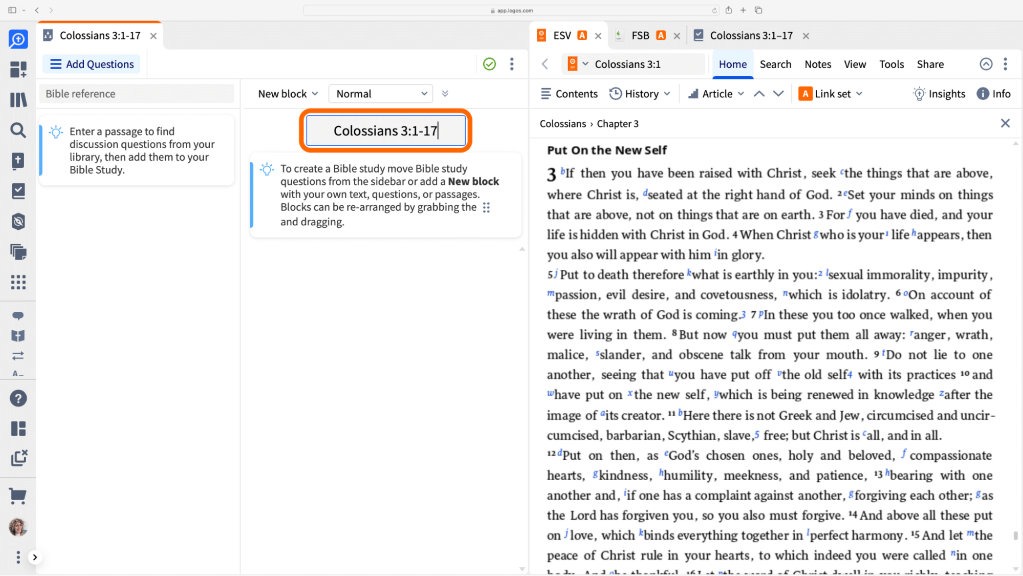 Name your Bible study