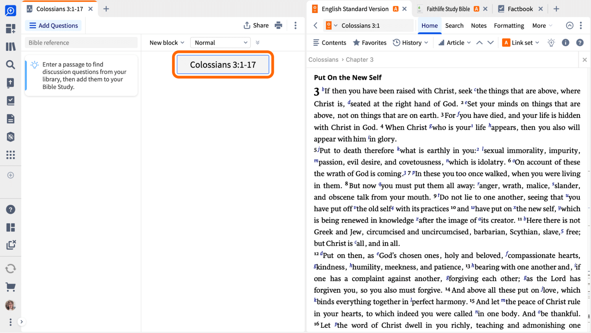 Name your Bible study