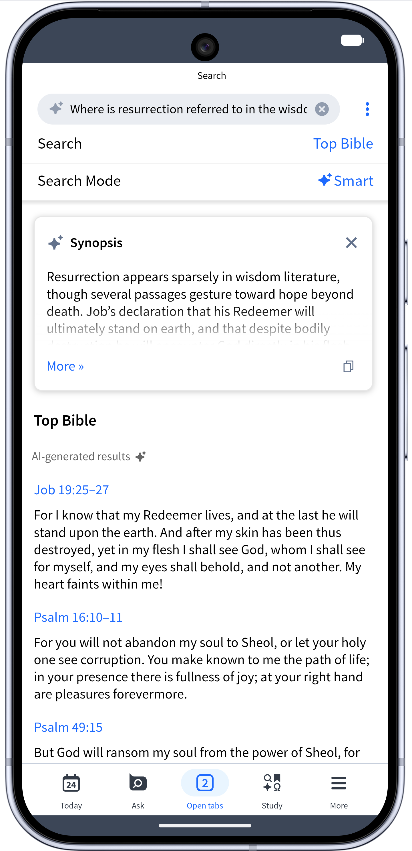 Constrained Bible Smart Search Synopsis (Mobile)