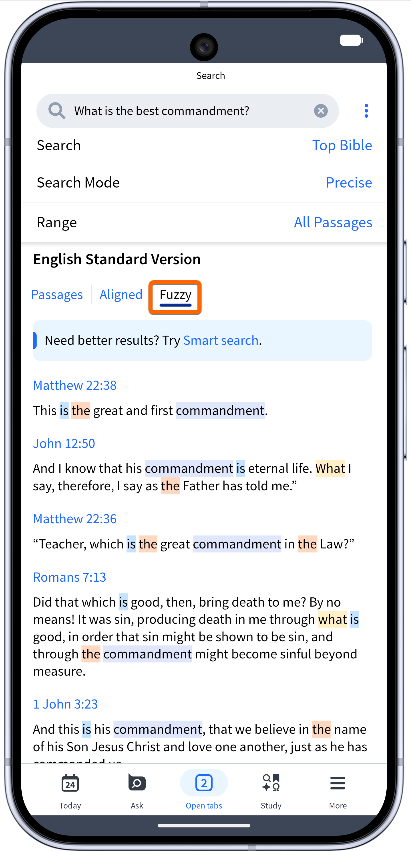 Mobile - Search Fuzzy View