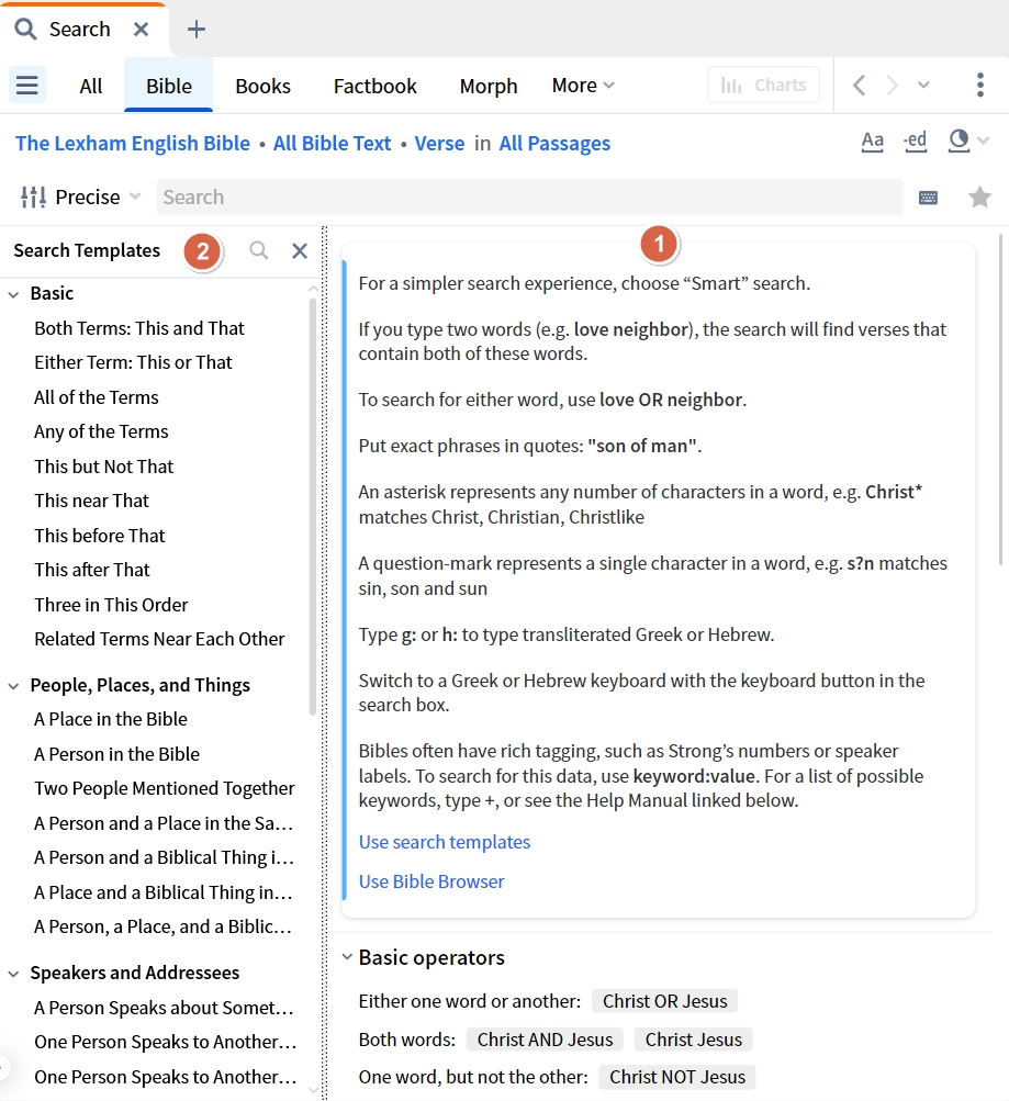 Bible Search Helps And Templates