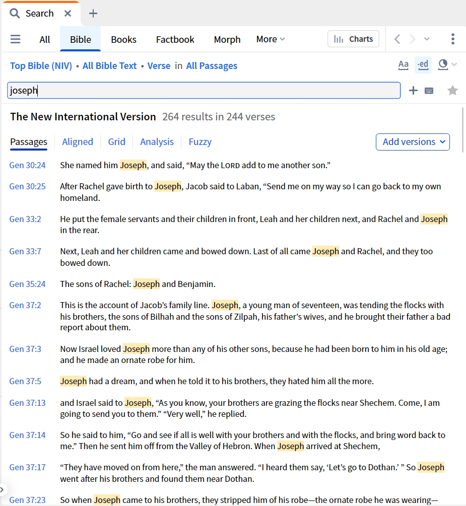 Bible Search - Passage View