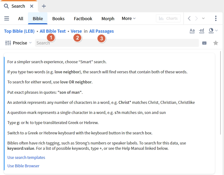 Bible Search - Refining Your Search