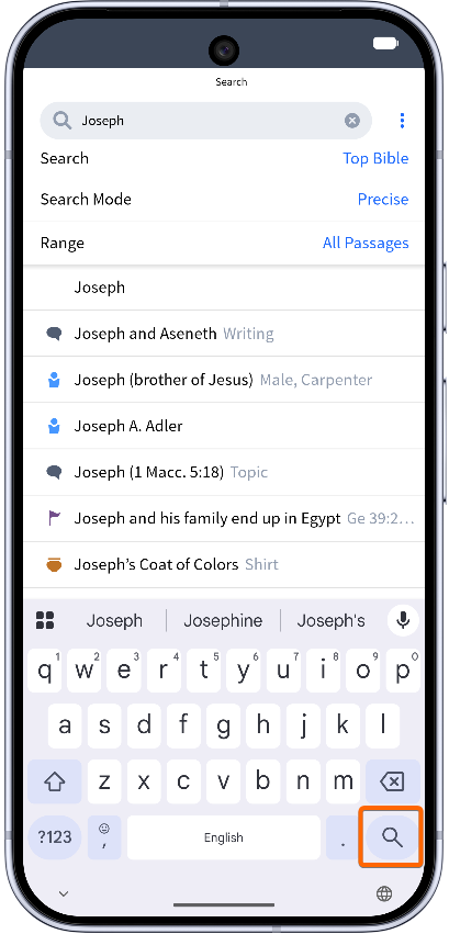 Mobile - Select Search Prompt