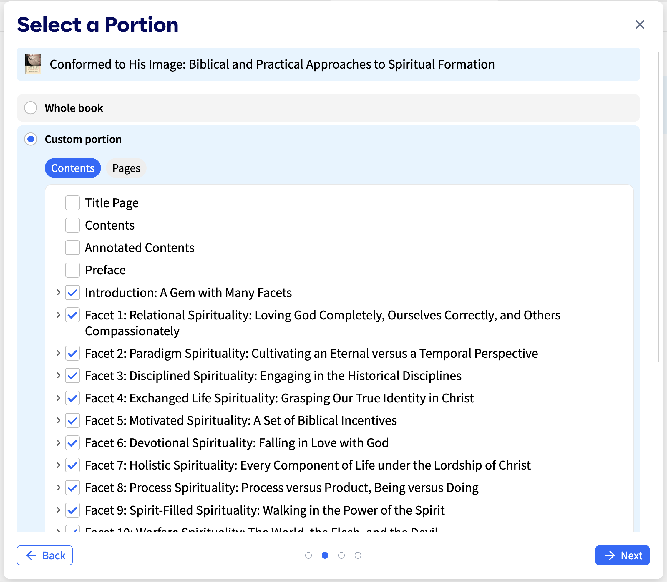 Select A Reading Plan Type