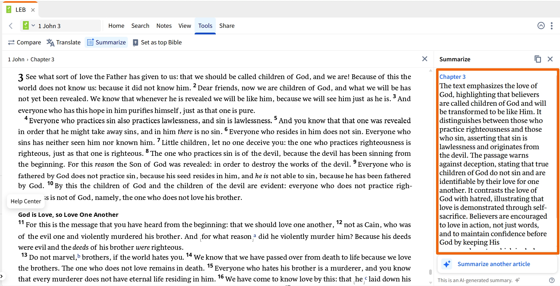Summary Of Bible Chapter (Web App)