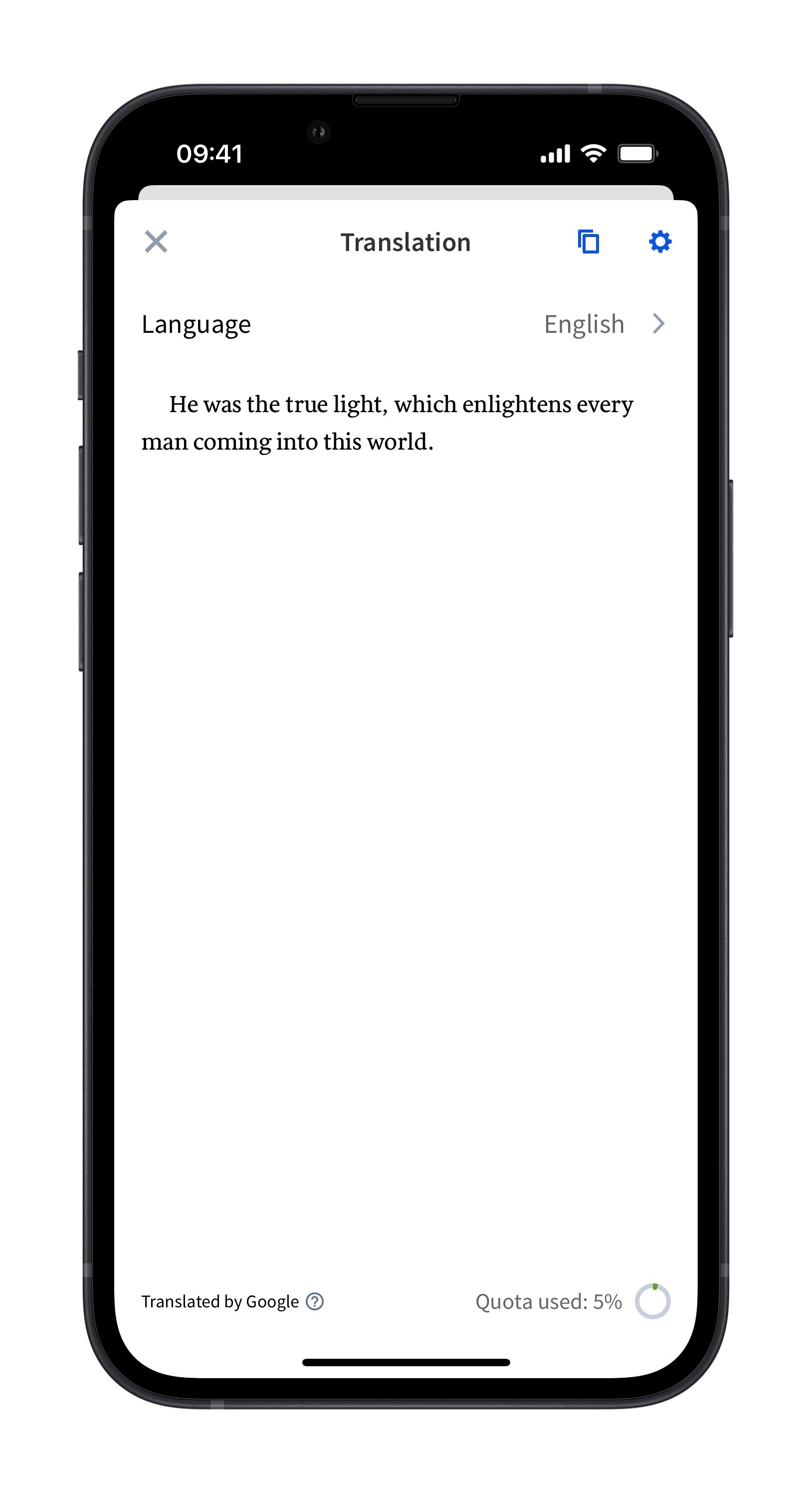 Mobile Translate Panel
