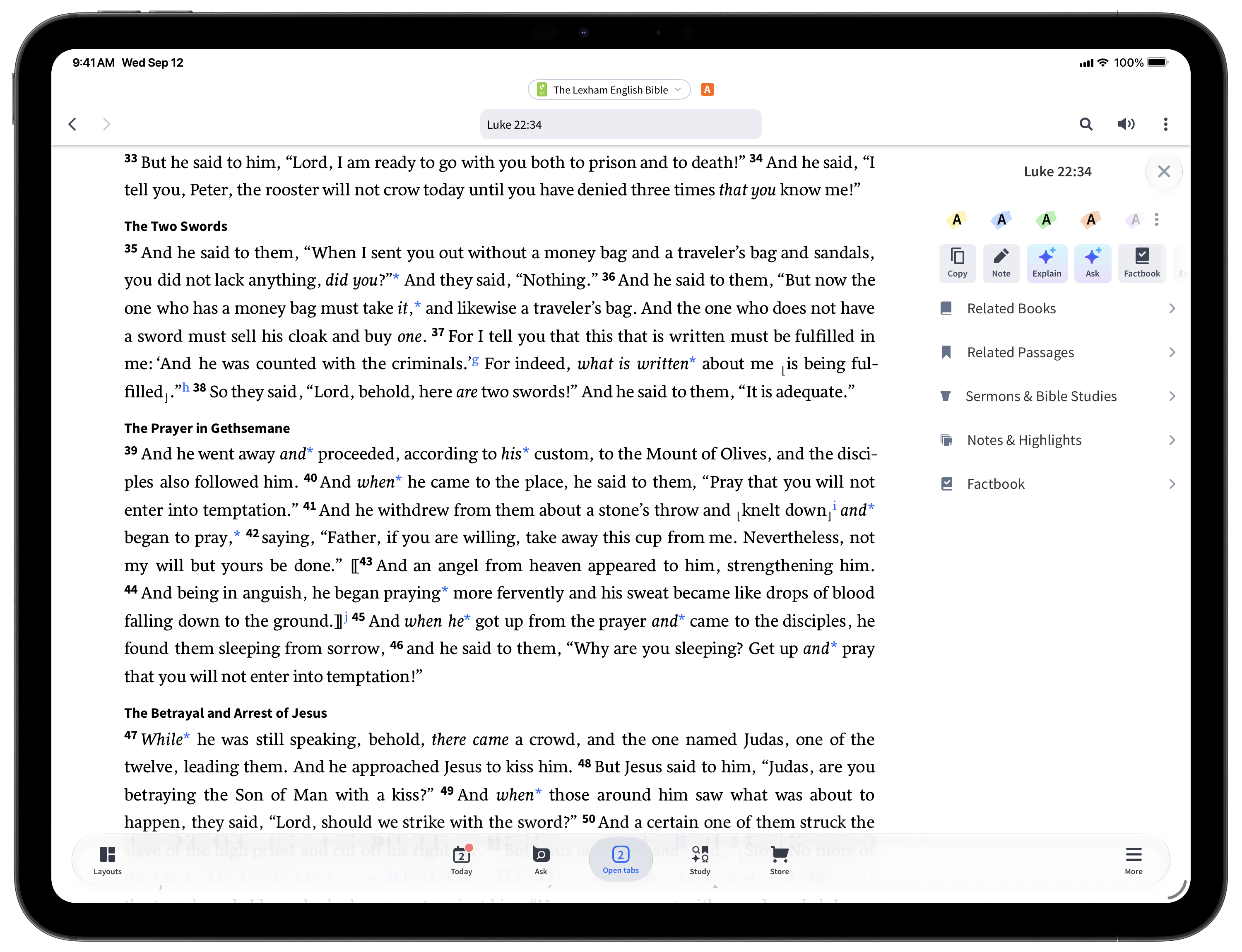 Insights Panel On Tablet