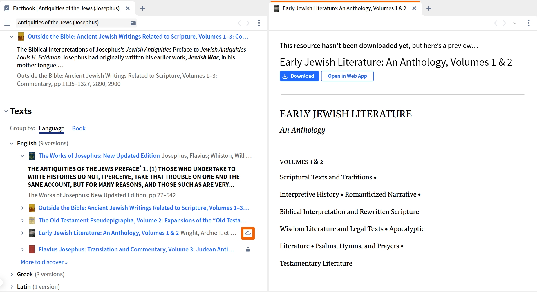 Ancient Texts - Texts Section Cloud Books