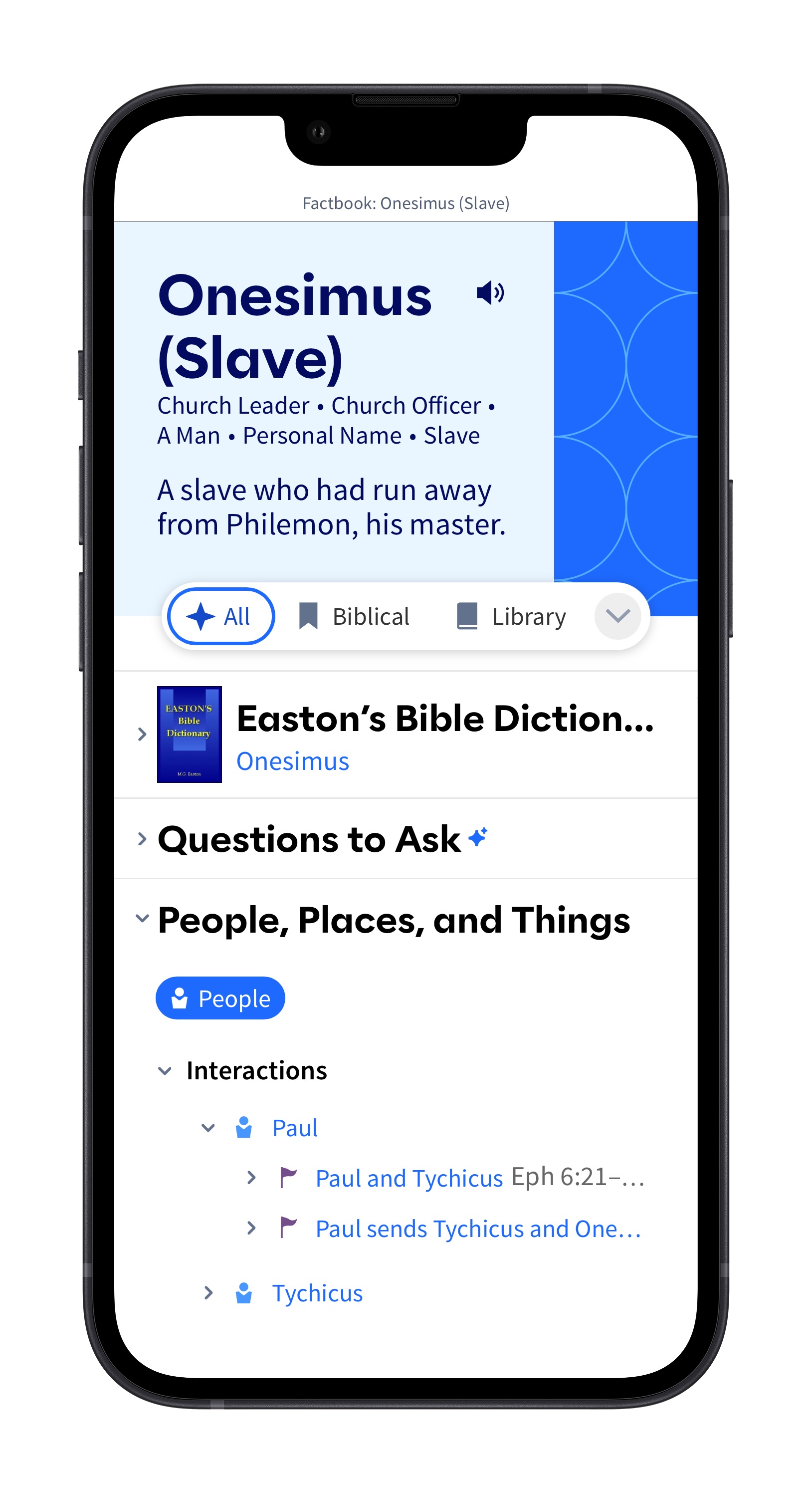 Bible Book - Onesimus (Mobile)