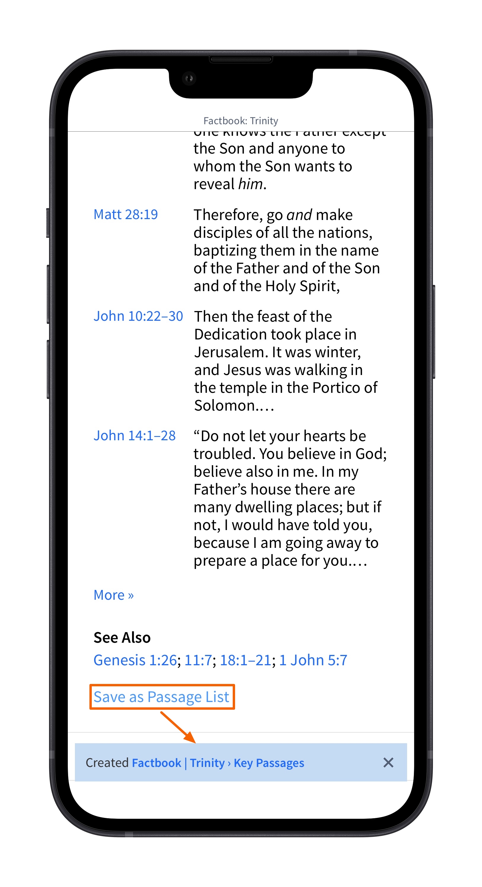 Theological Topic - Save As Passage List (Mobile)