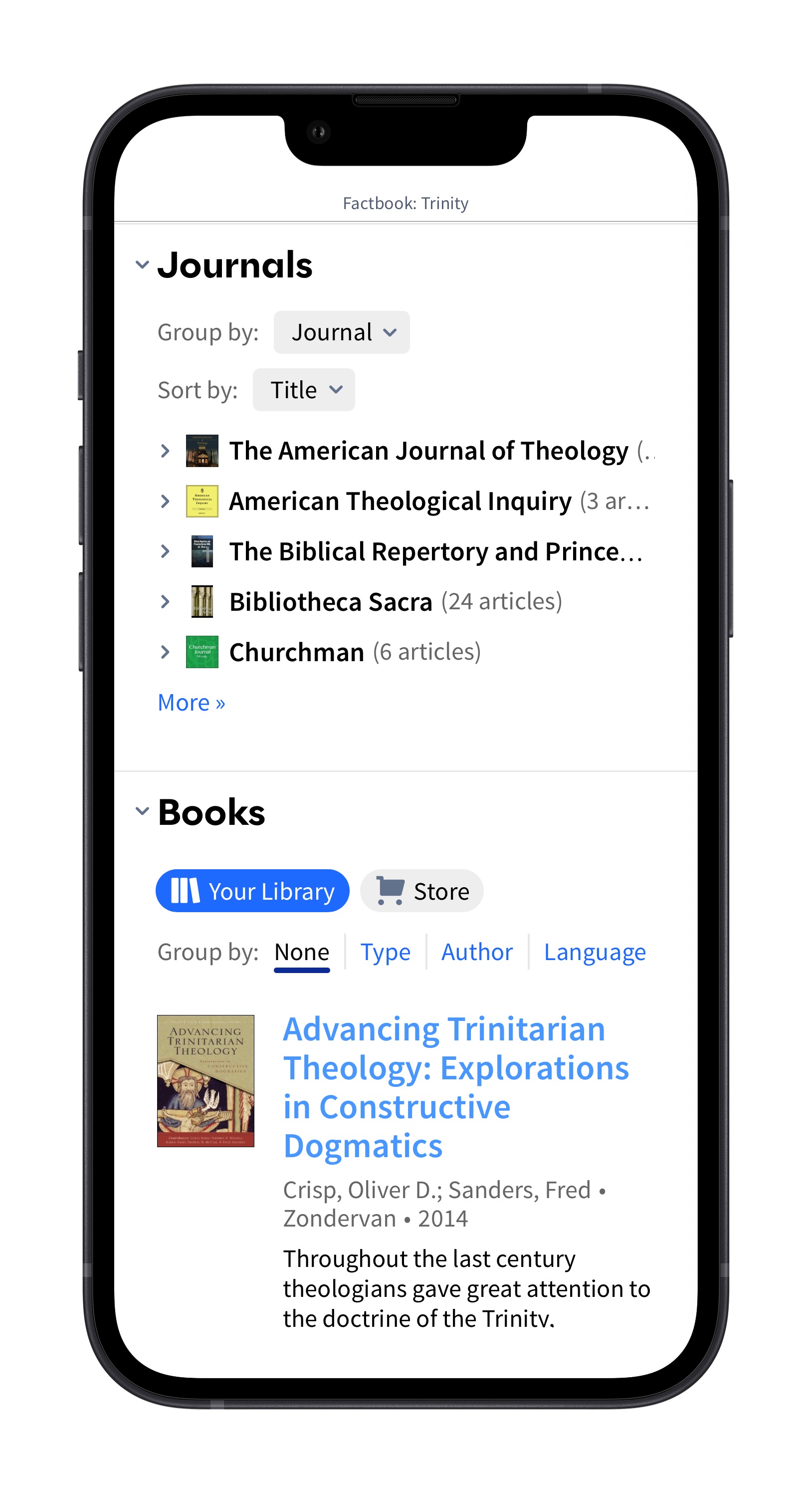 Theological Topic - Journals And Books (Mobile)