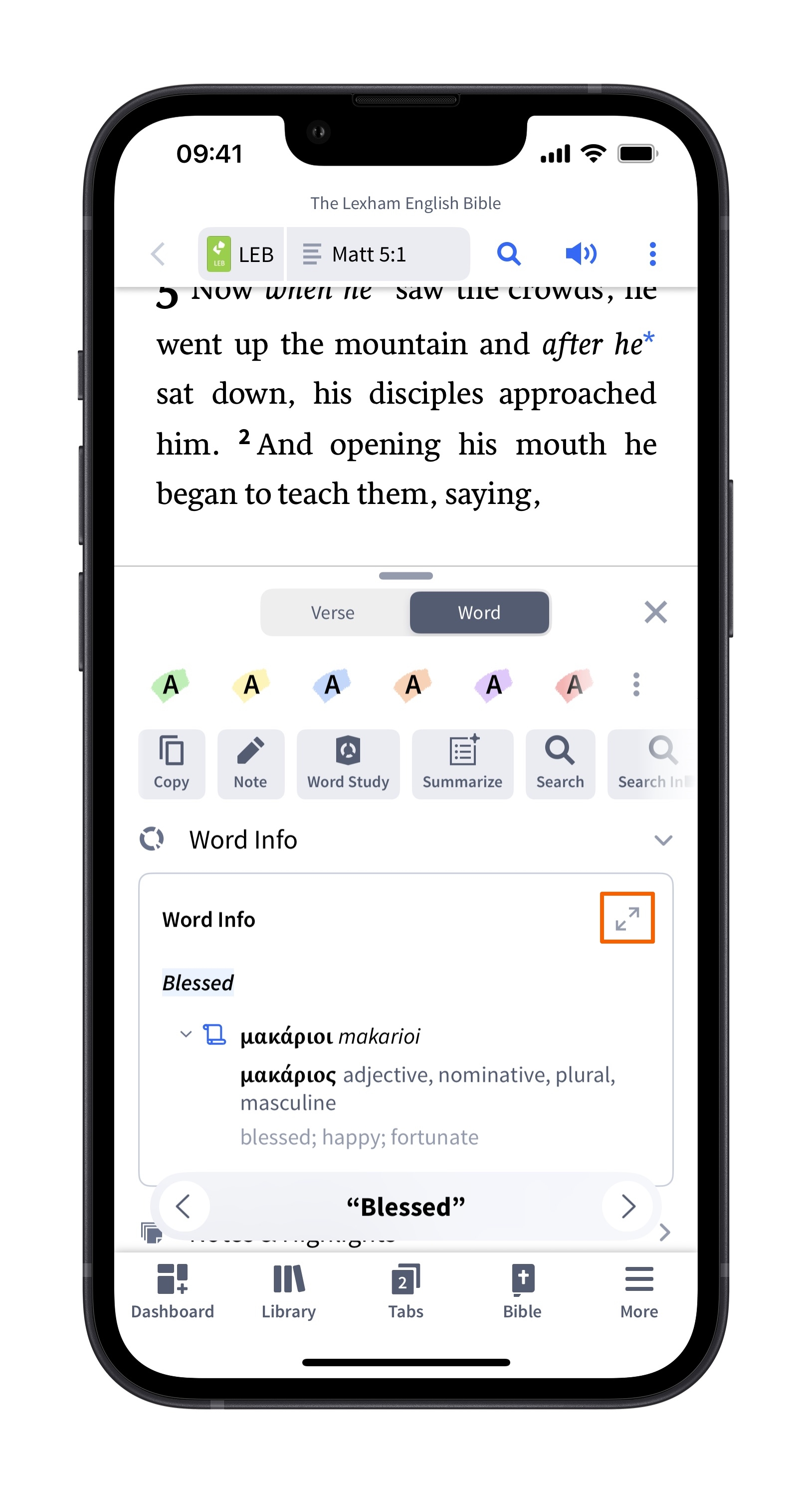 Factbook OL - Expand Word Info Section