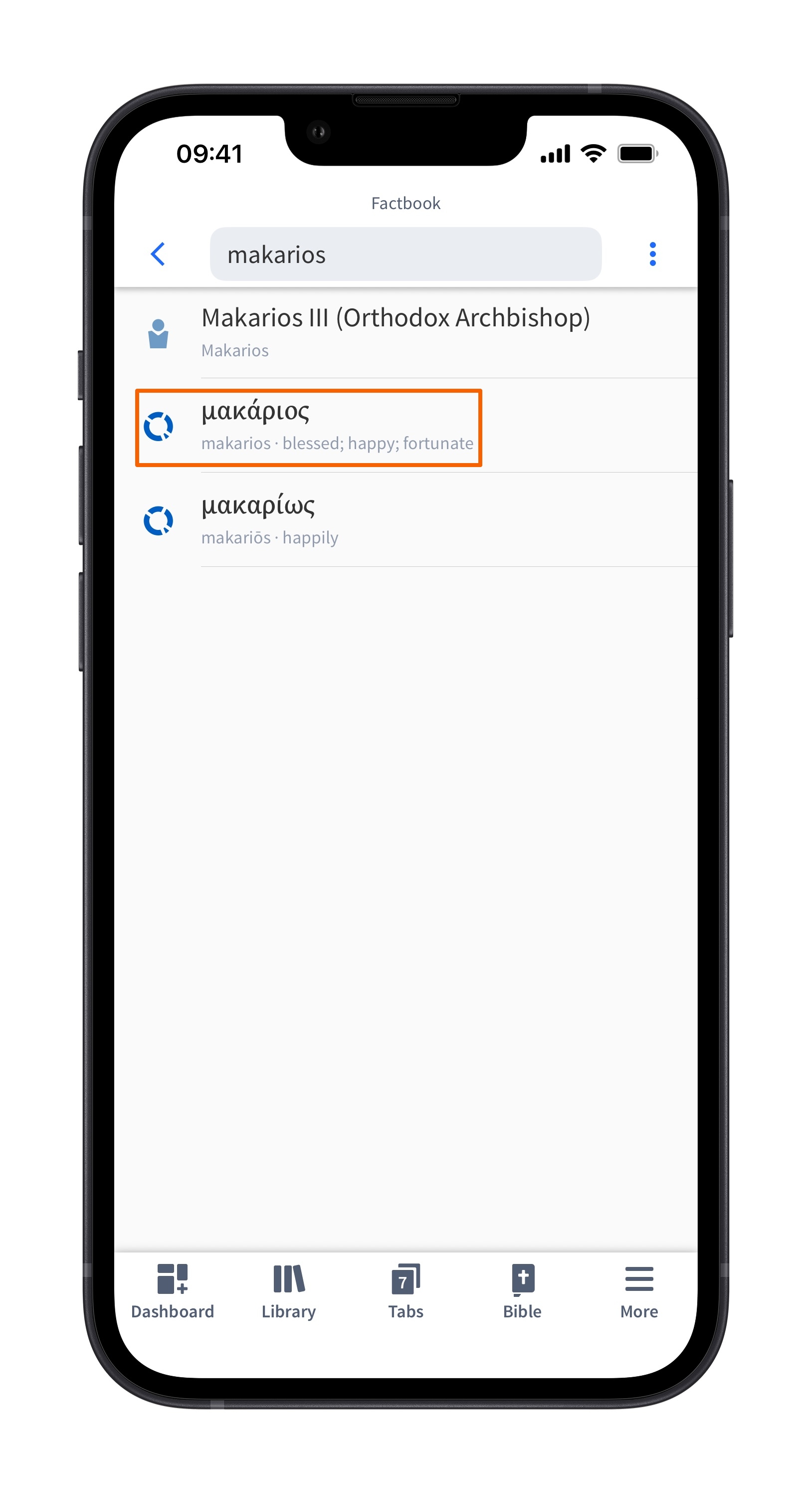Original Language Word - Select (Mobile)