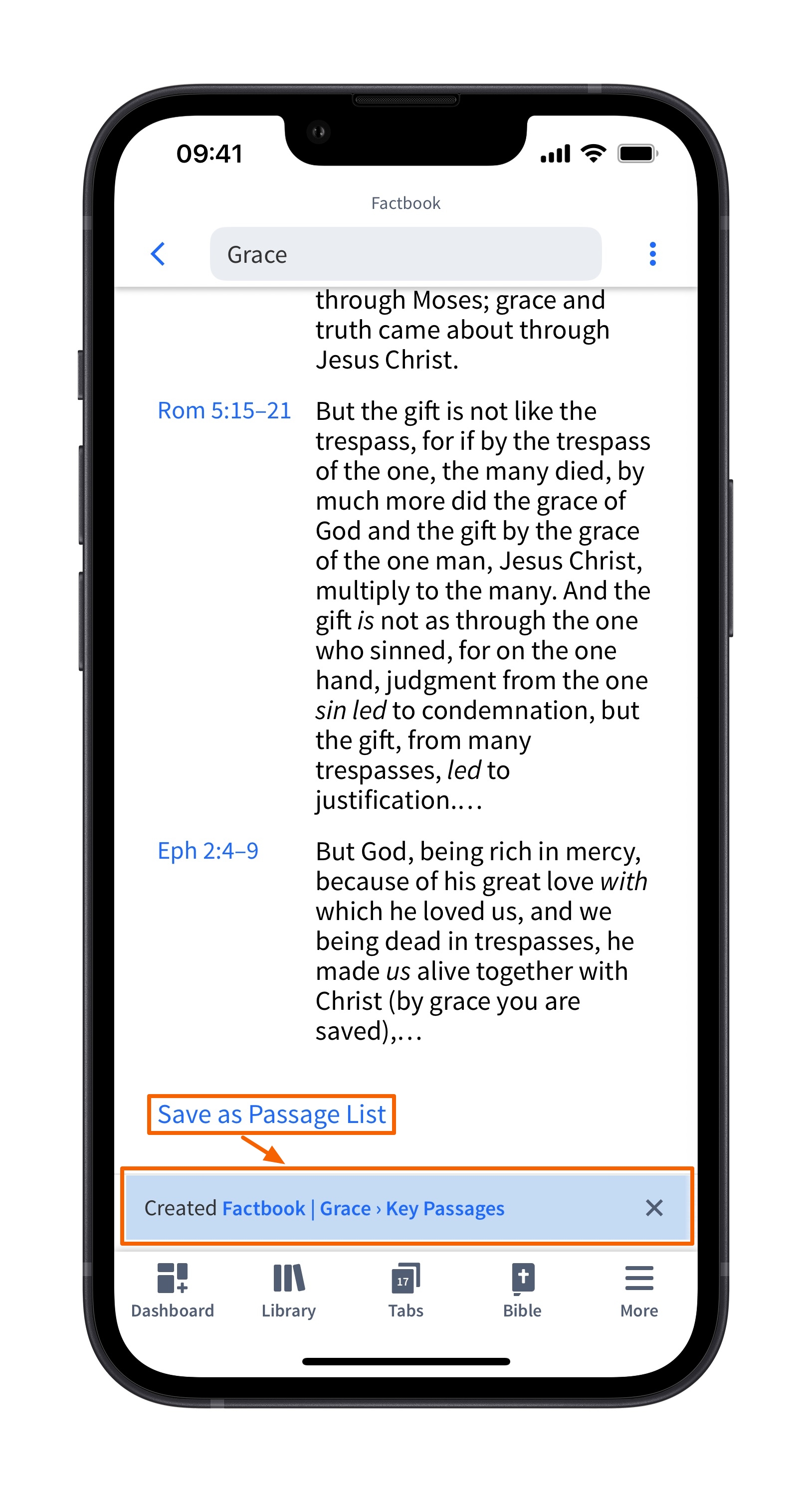 Counseling - Save Passage List