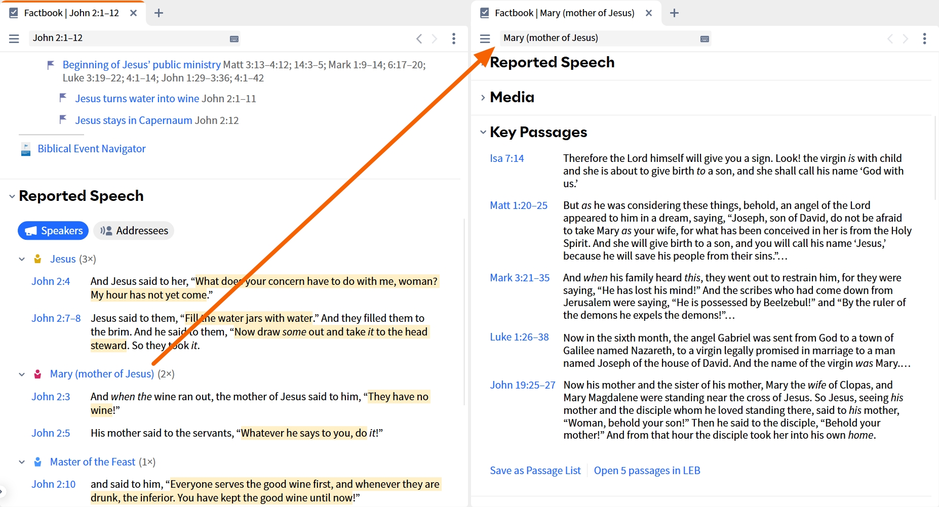 Biblical Passage - Events And Reported Speech (Desktop)