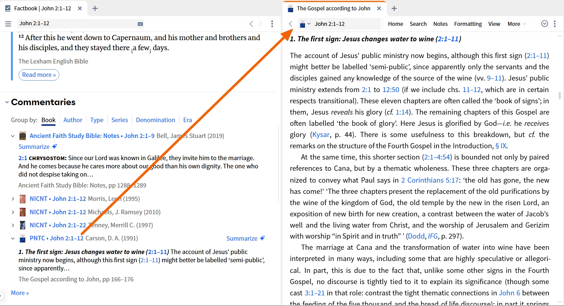 Biblical Passage - Commentaries (Desktop)
