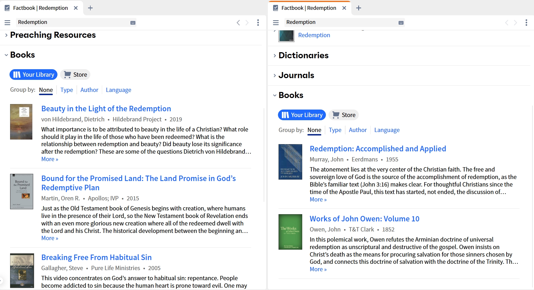 Factbook - Books Section Different Lenses