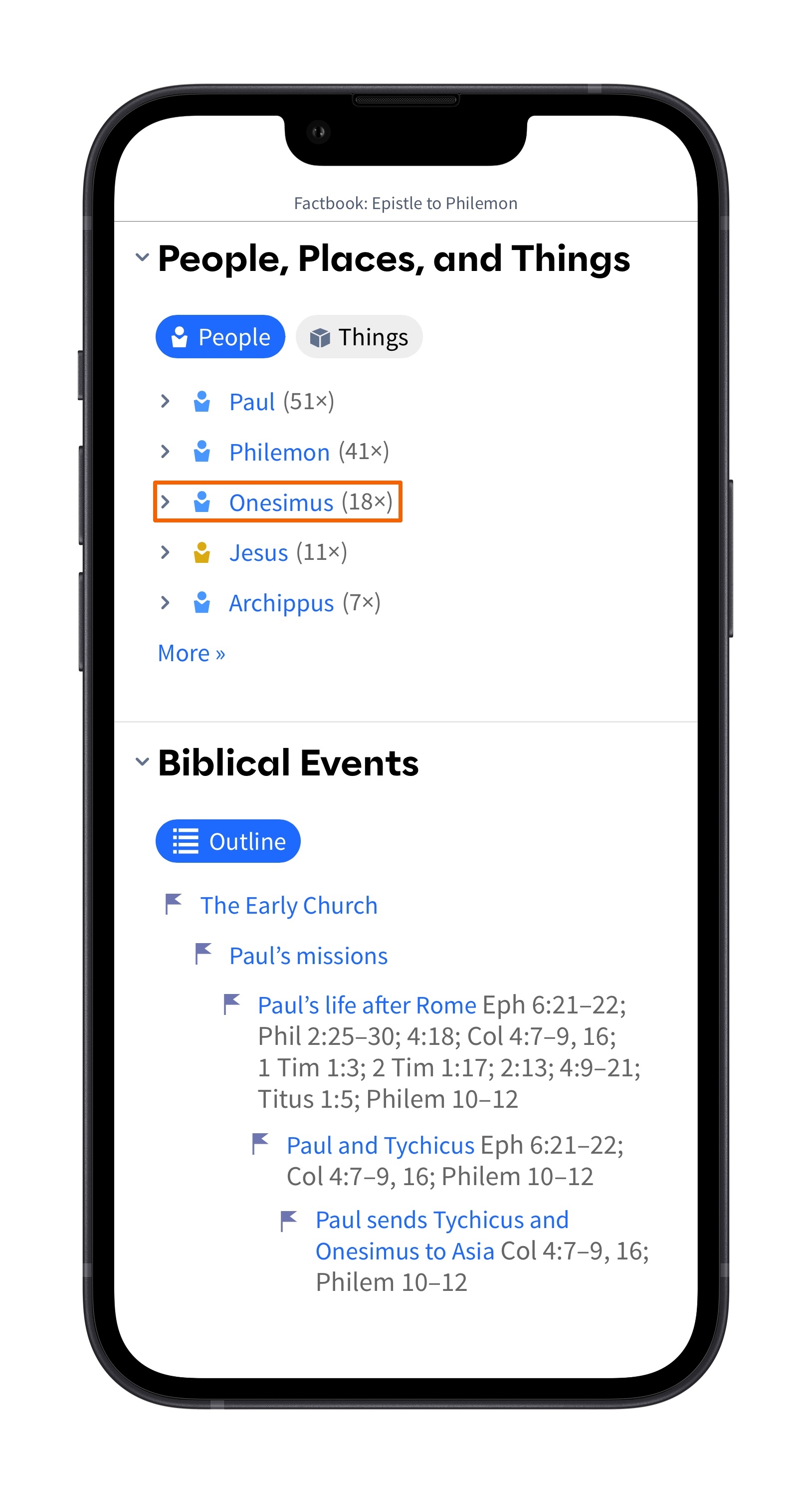 Bible Book - People Places Things (Mobile)