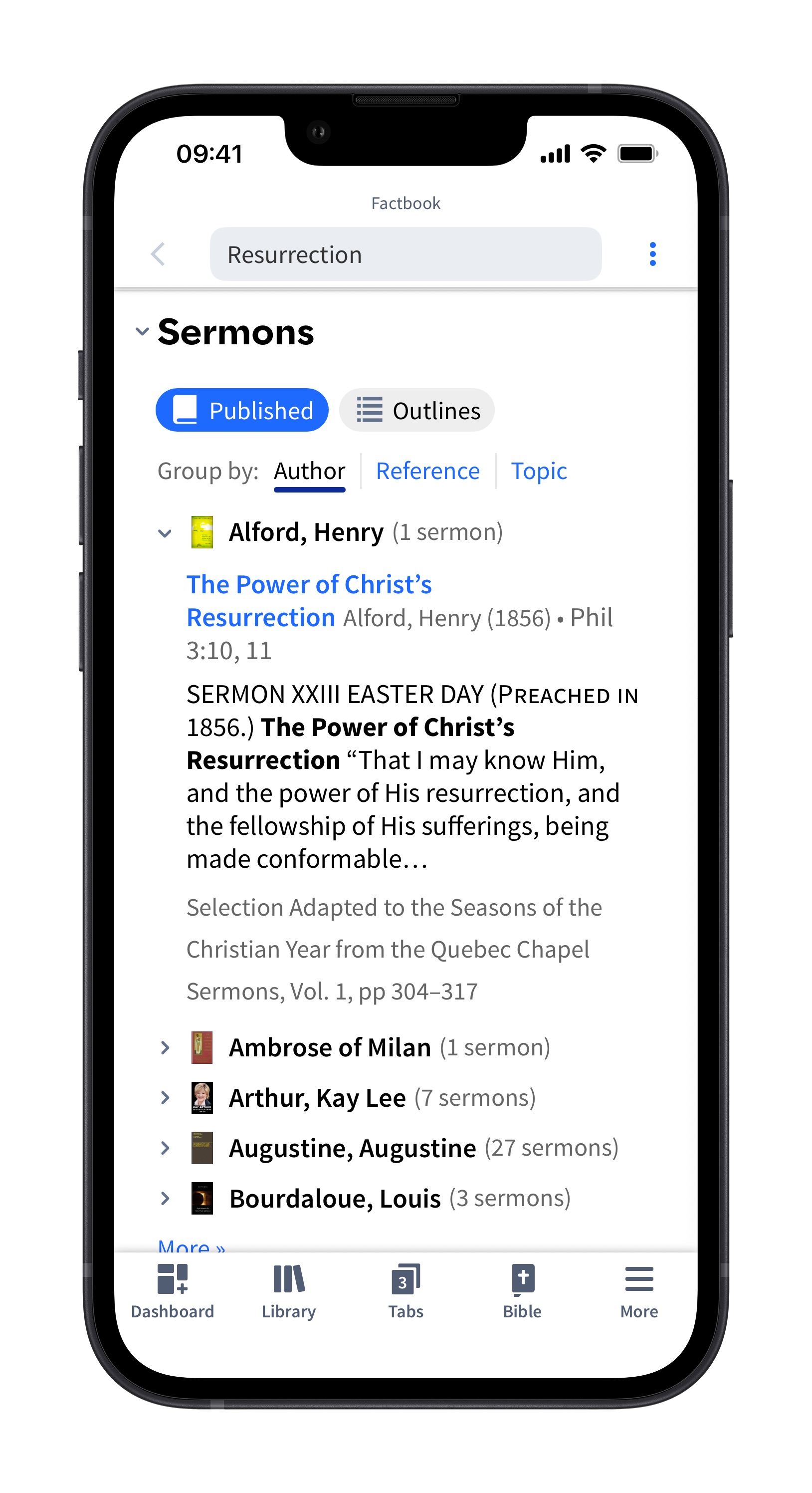 Factbook Topic - Sermons (Mobile)
