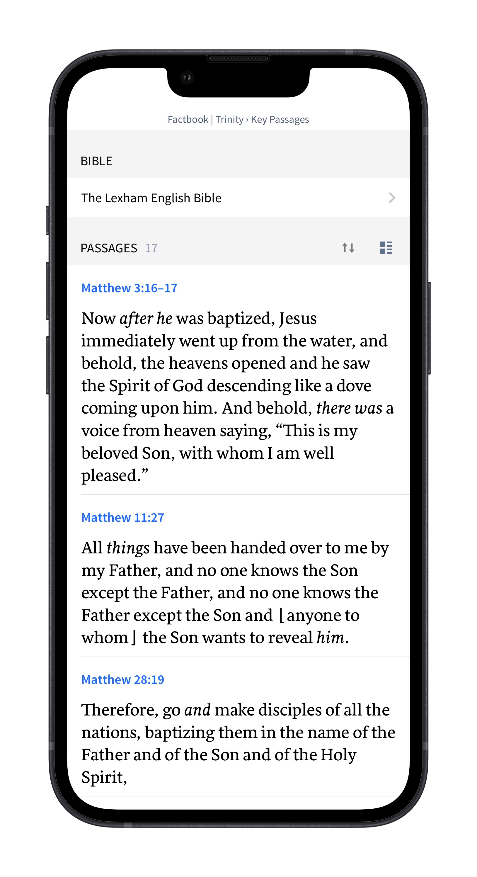 Theological Topic - Saved Passage List (Mobile)