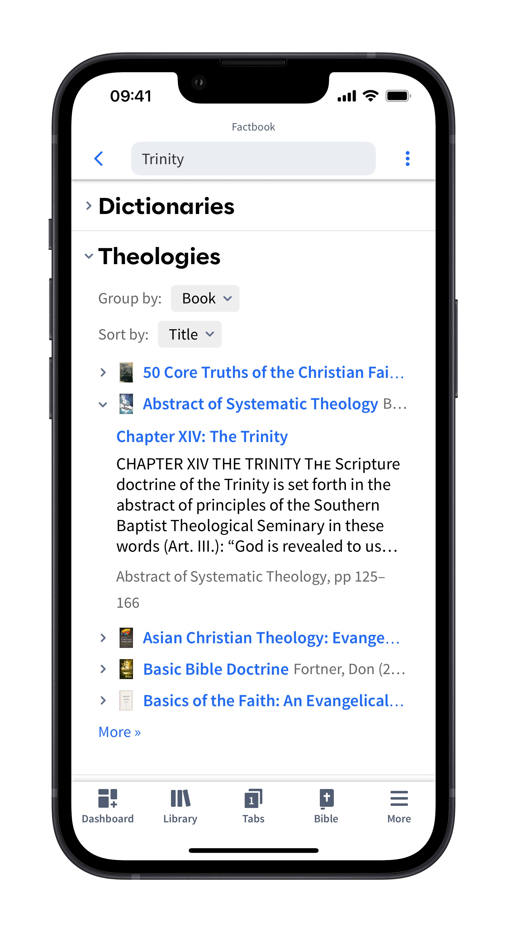 Mobile Factbook - Theology Theologies