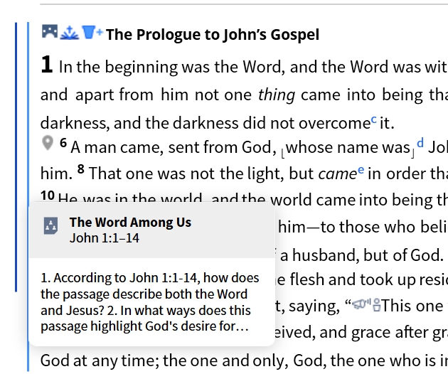 Bible Study Line Indicator