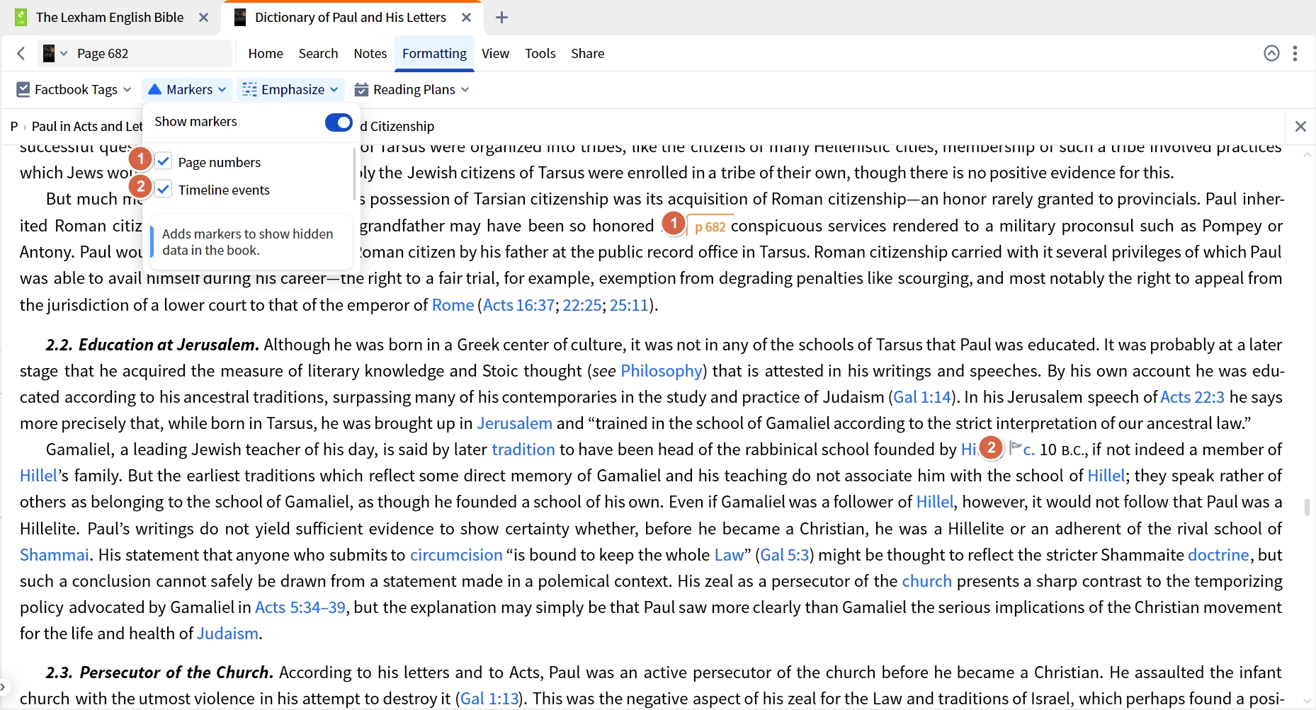 Showing Markers In Dictionary