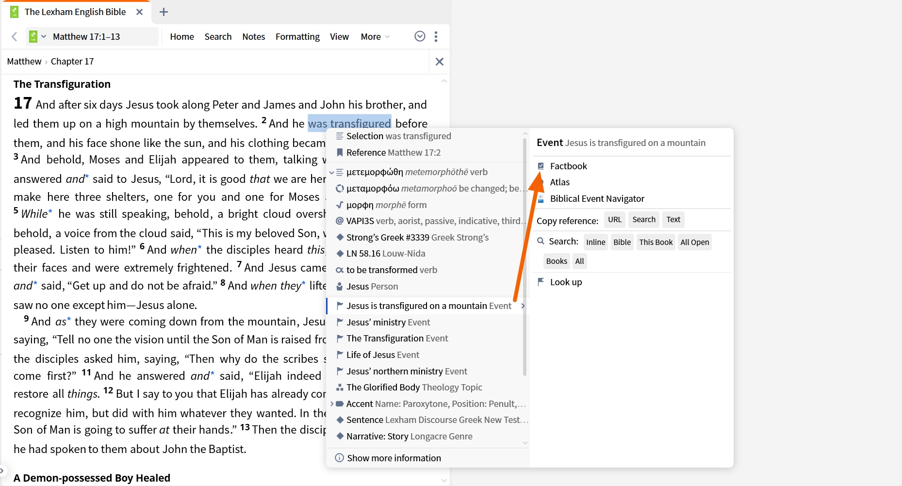 Biblical Event - Open Factbook From Text (Desktop)