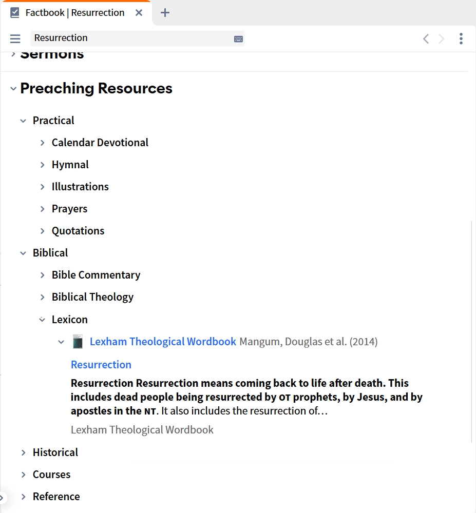 Factbook Topic - Preaching Resources (Desktop)