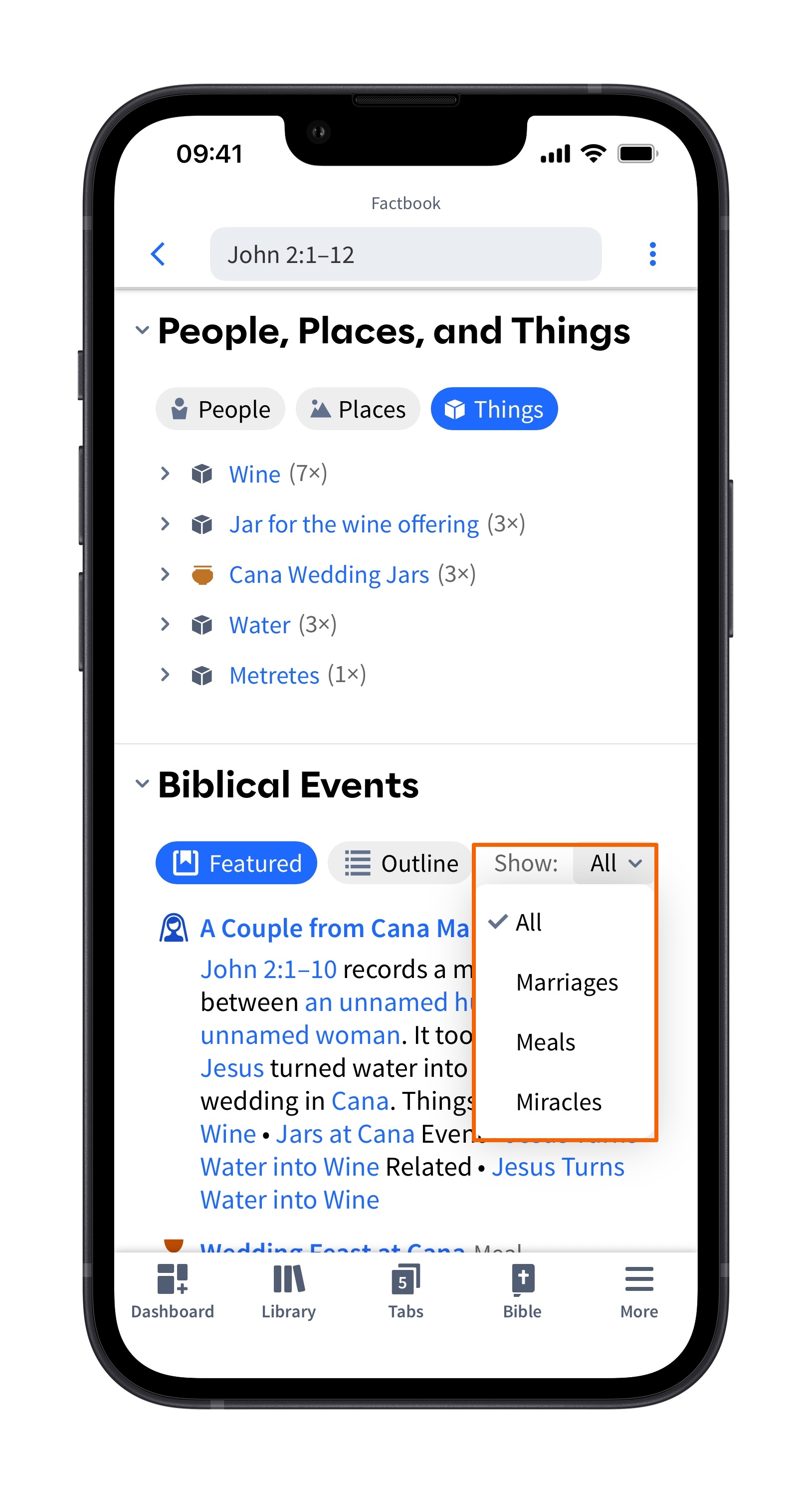 Biblical Passage - Things And Events (Mobile)