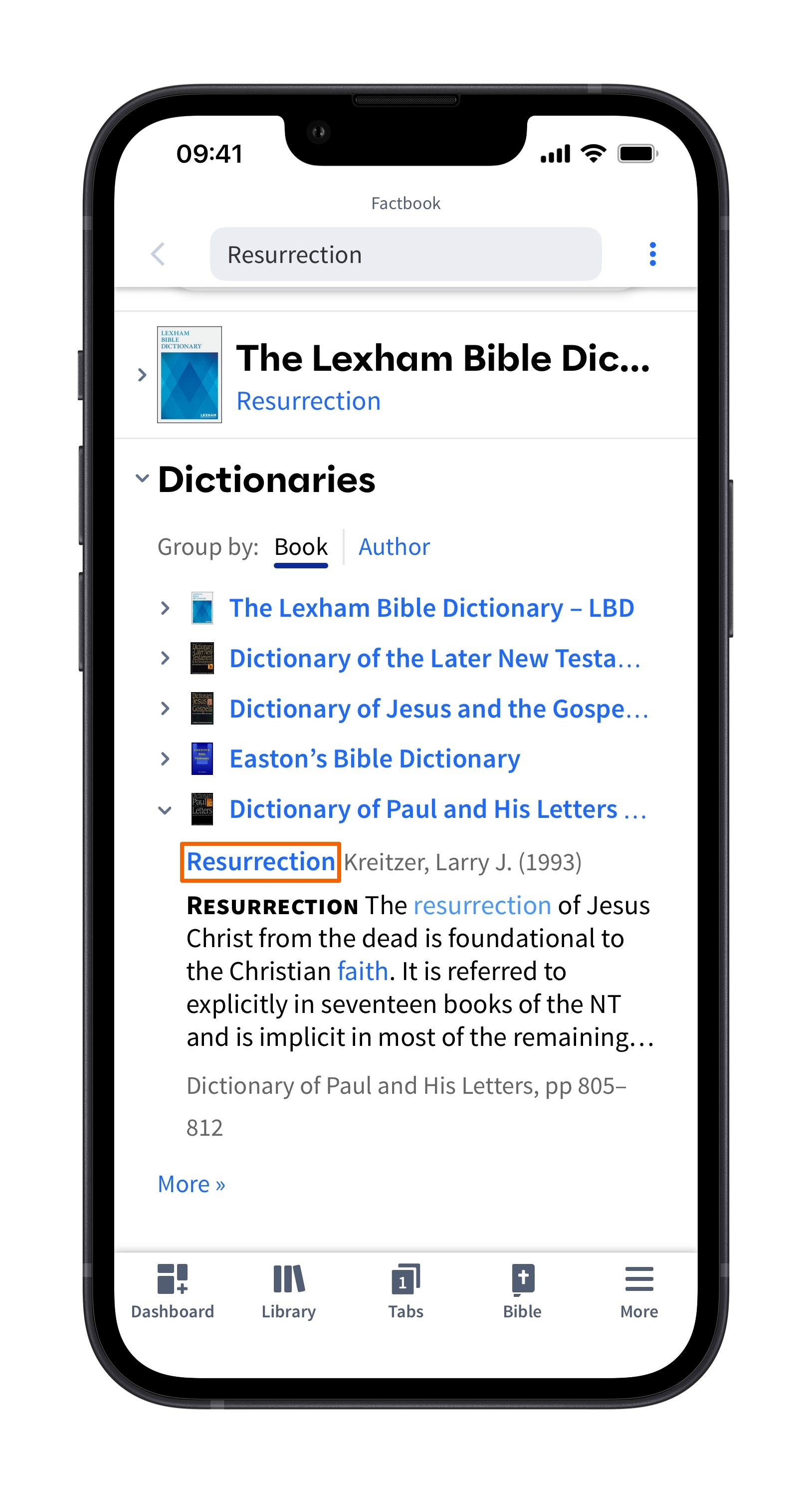 Factbook Topic - Dictionary Articles (Mobile)